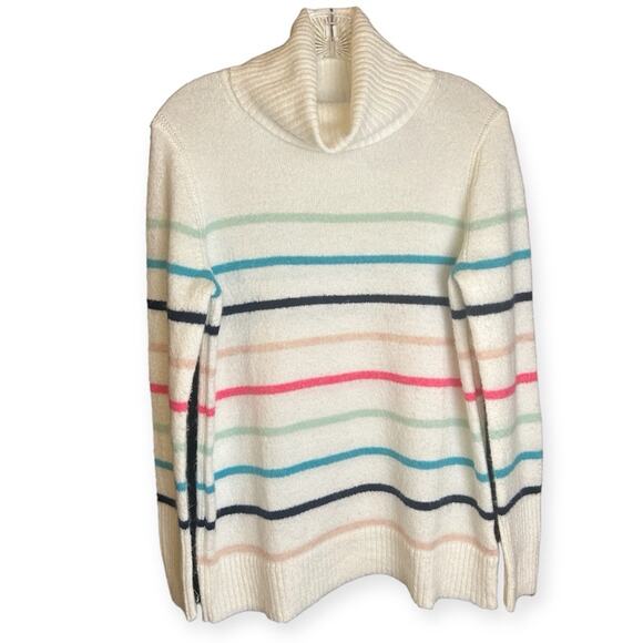 GAP Turtleneck Soft Preppy Rainbow Coastal Knit Pullover Sweater Size S - Picture 8 of 10